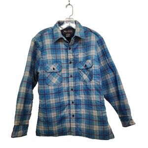Royal Knight Plaid Padded Lined Flannel Jacket Shirt Men size medium